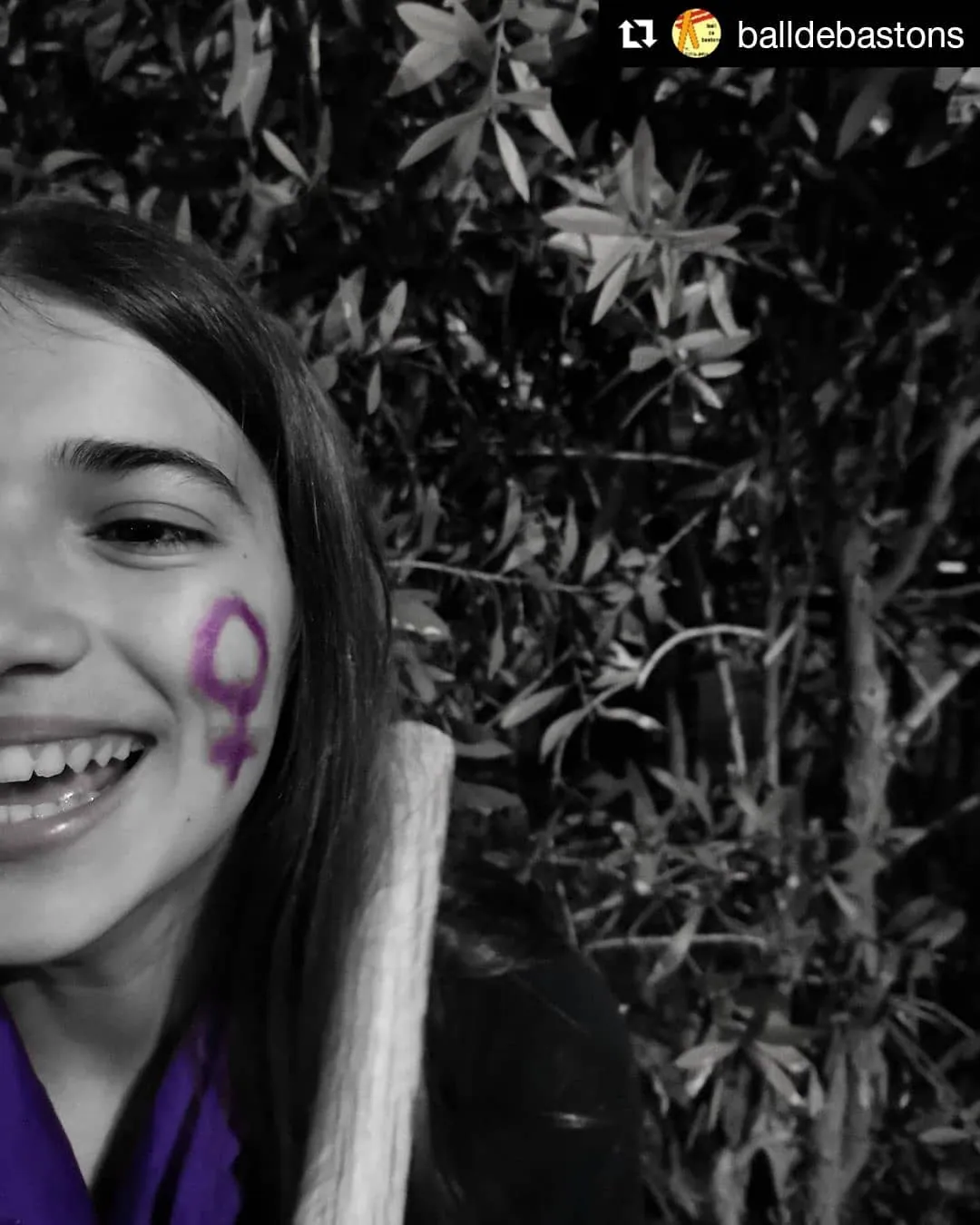 La sempre defensant la lluita i els valors del moviment feminista