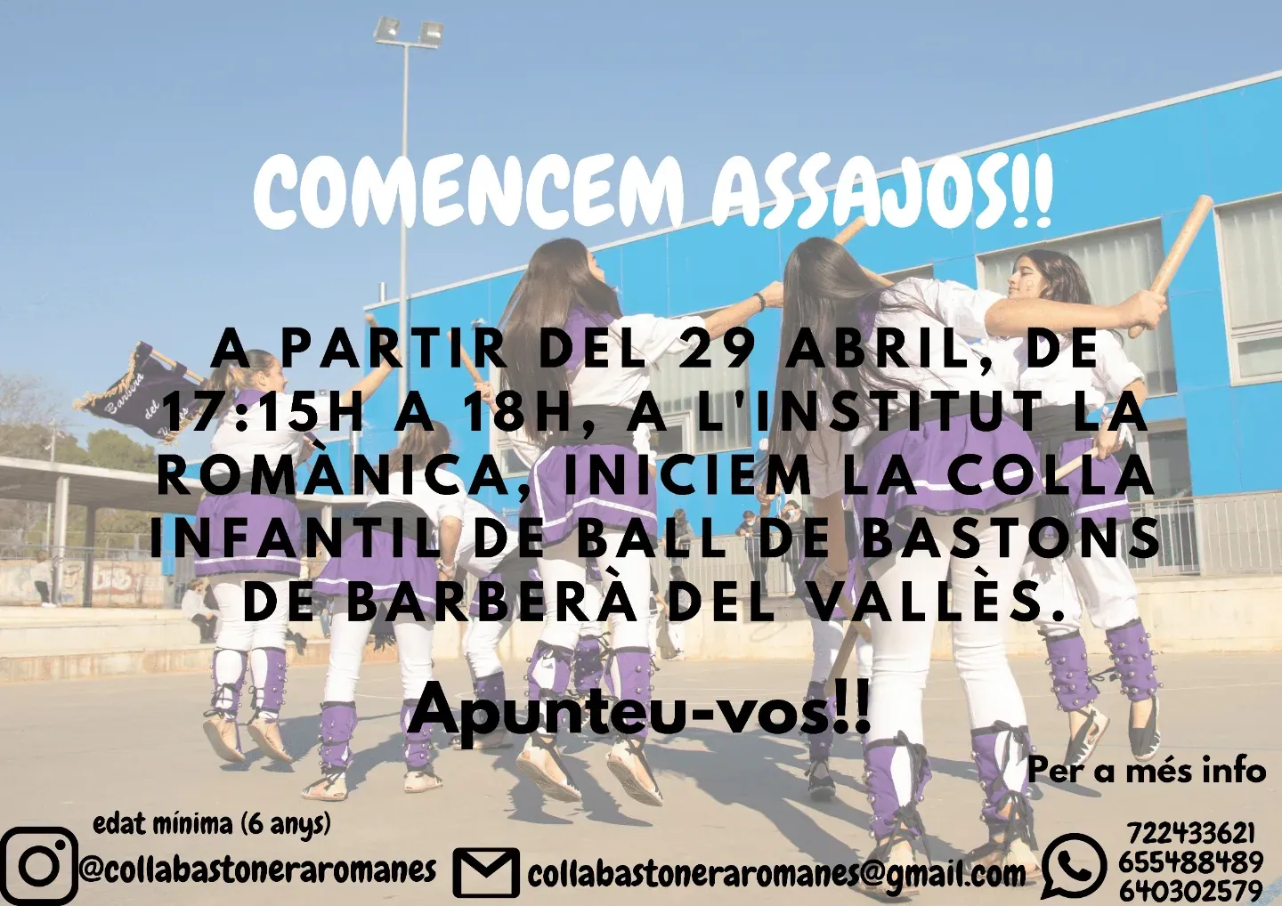 Avui, Dia Internacional de la Dansa, iniciem els assajos de la colla…