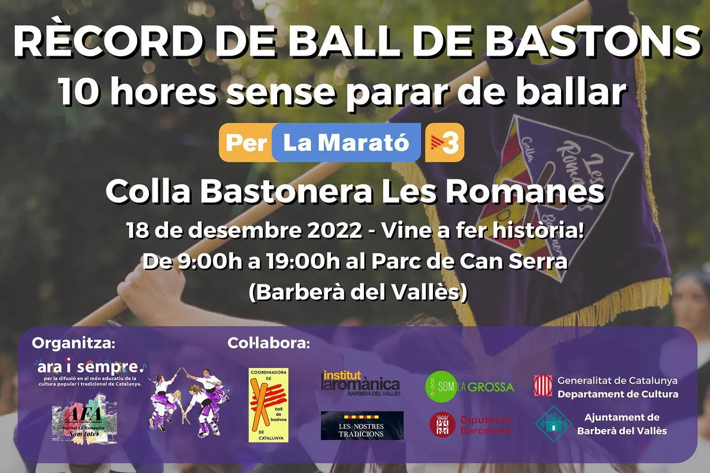 Diumenge 18 de desembre, tot coincidint amb La Marató de TV3, la Colla…