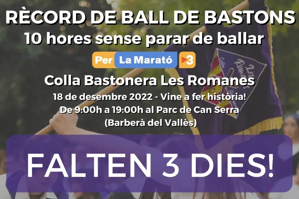 Falten 3 dies perquè arribi el gran dia!