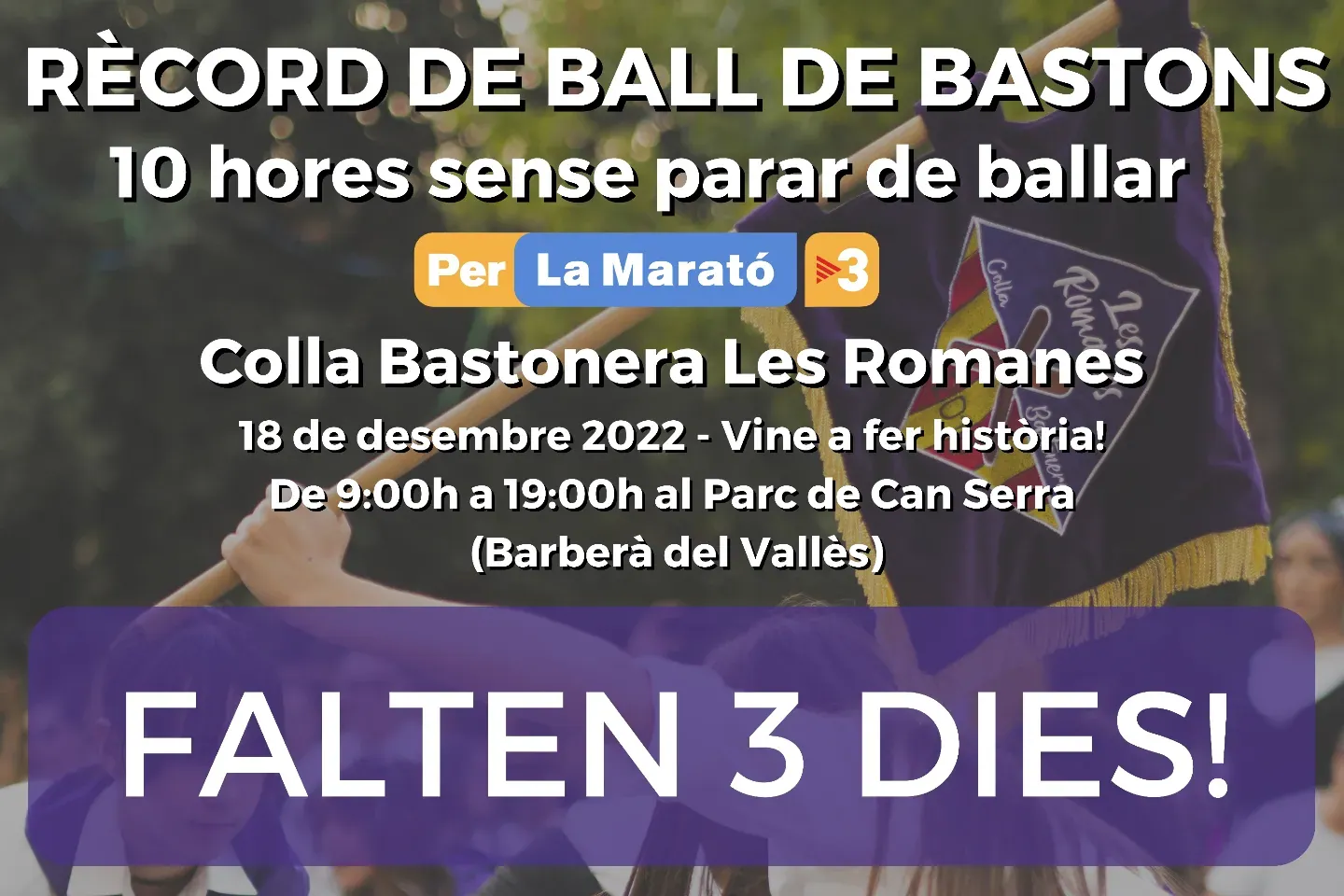 Falten 3 dies perquè arribi el gran dia!