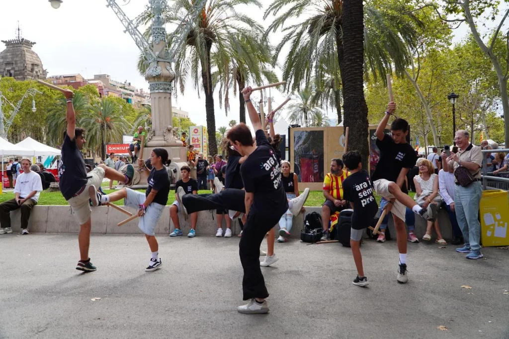 Avui , a través de la , hem estat a Barcelona, fent Ball de Bastons per… (foto 5)
